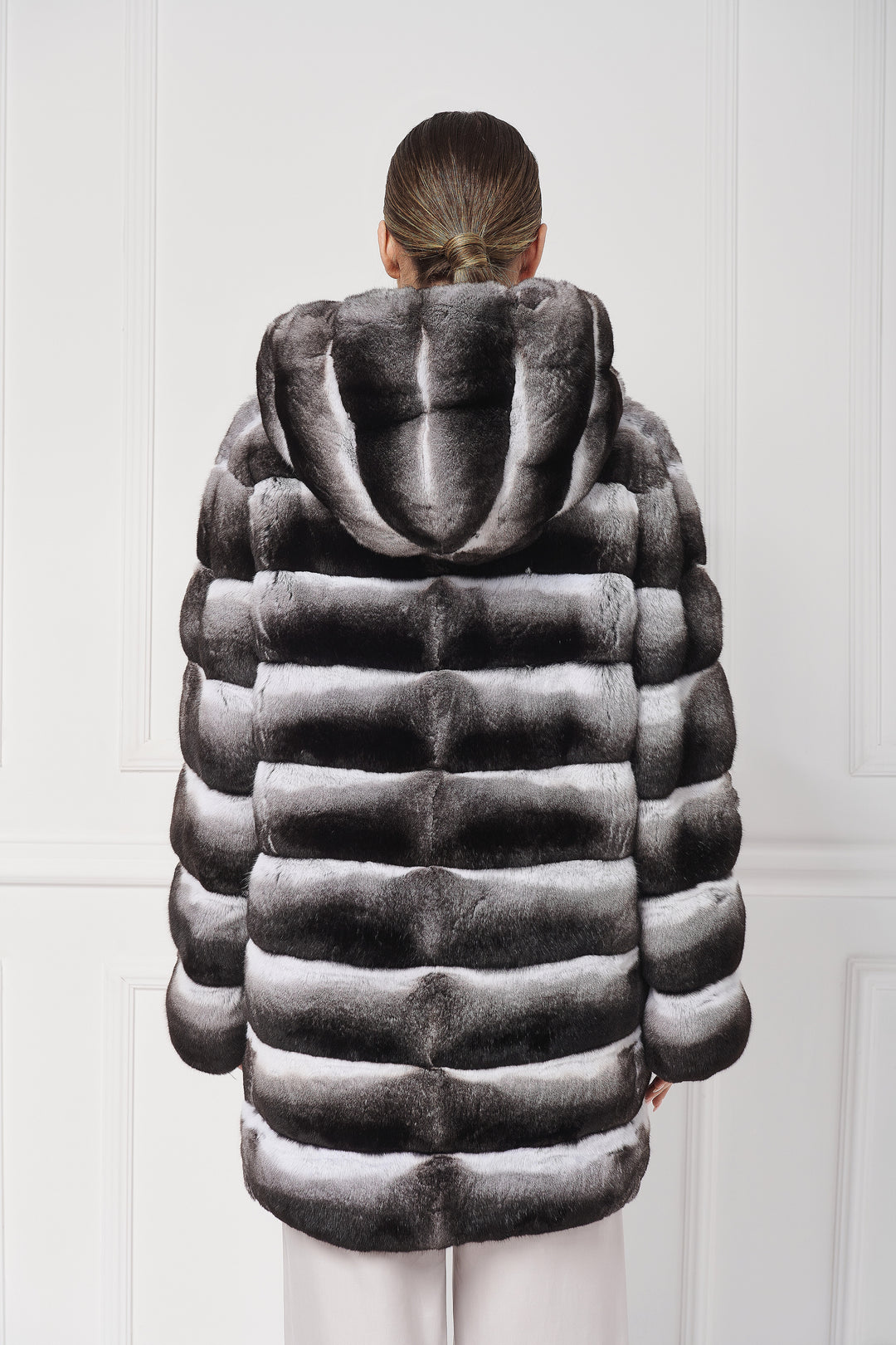 VESTE LONGUE SPORTIVE EN CHINCHILLA