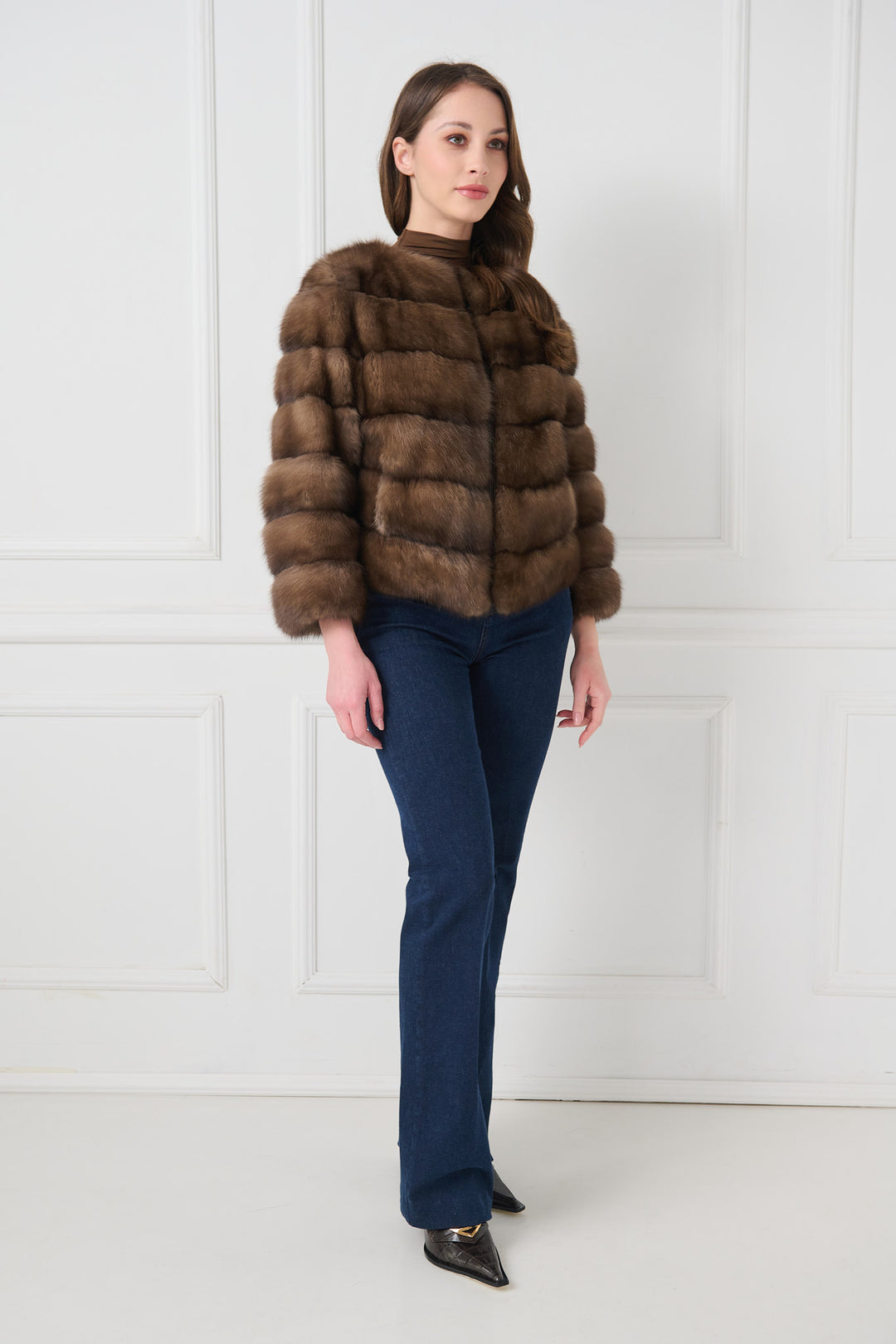 Wende-Zobelpelzjacke