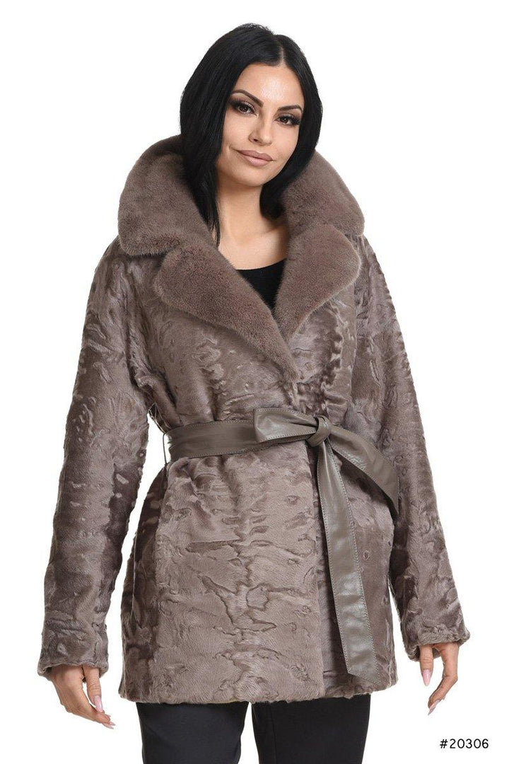 Persian lamb jacket with mink collar - Manakas Frankfurt