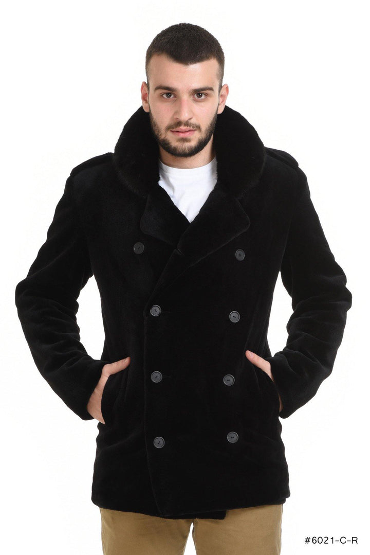 Men's double breasted reversible sheared mink coat - Manakas Frankfurt
