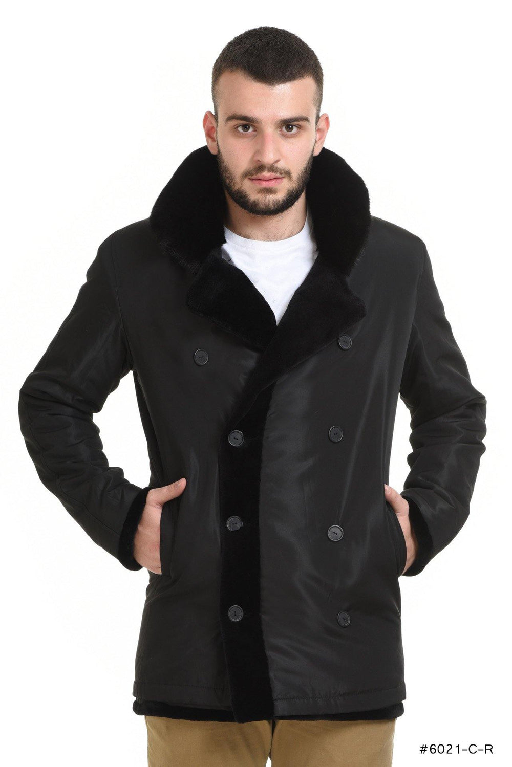 Men's double breasted reversible sheared mink coat - Manakas Frankfurt