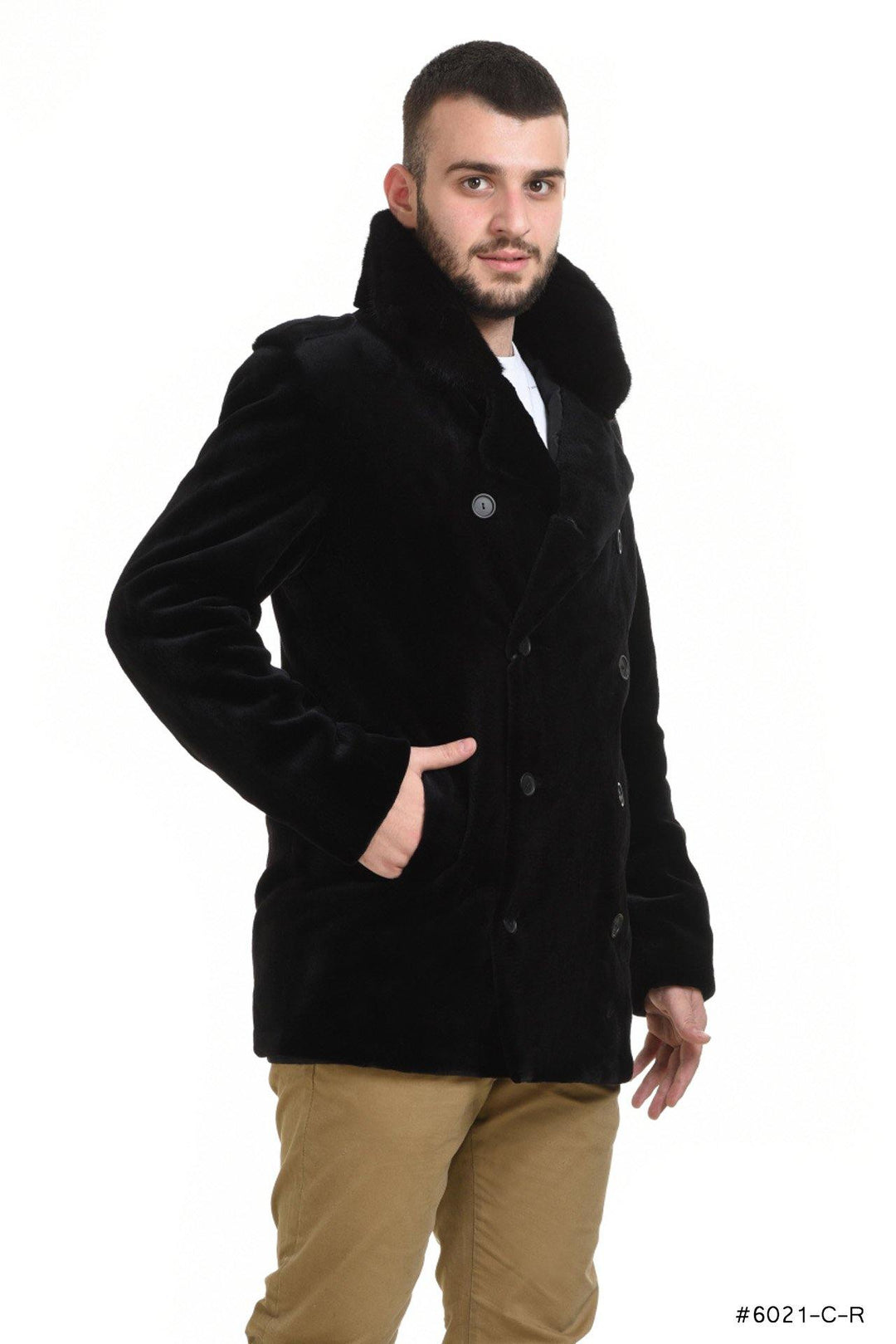 Men's double breasted reversible sheared mink coat - Manakas Frankfurt