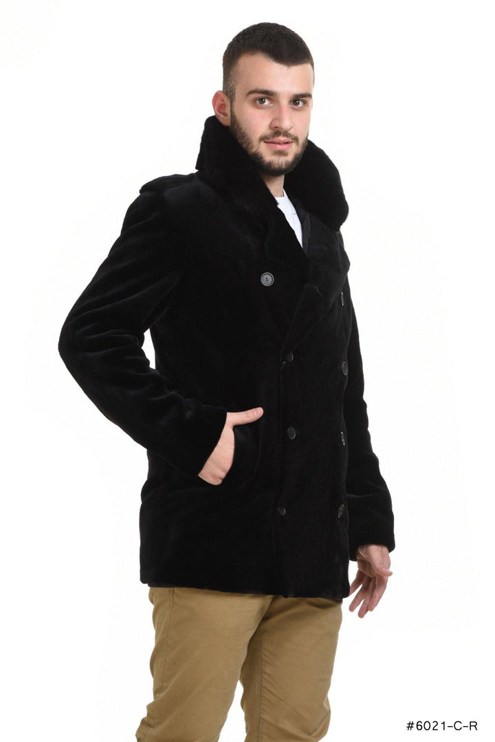 Men's double breasted reversible sheared mink coat - Manakas Frankfurt