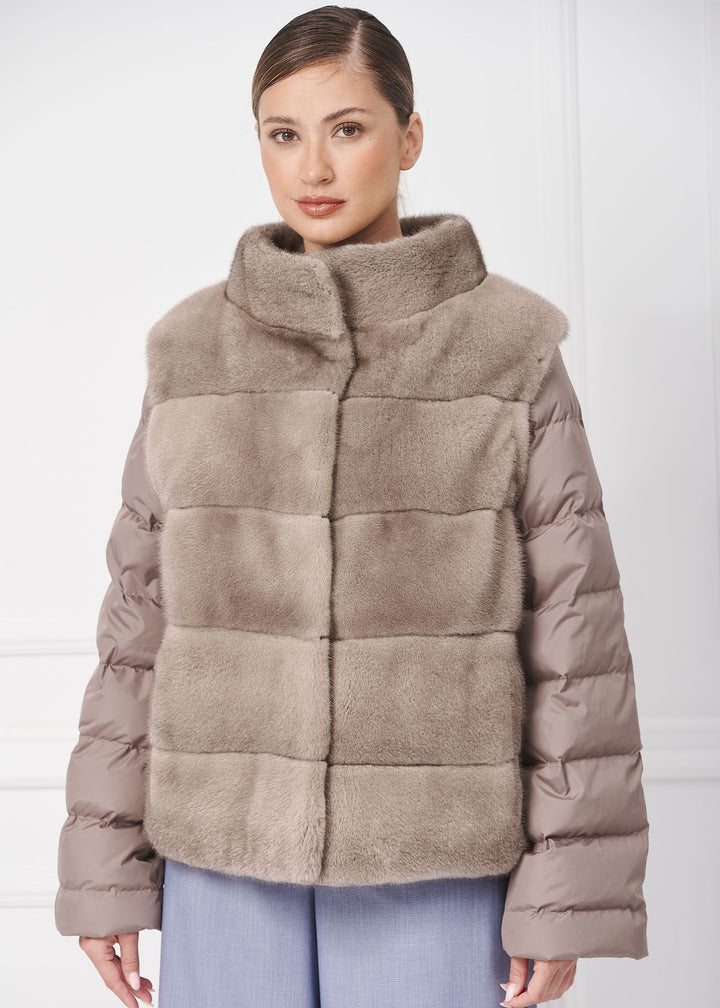 MANTEAU EN DUVET DE VISON