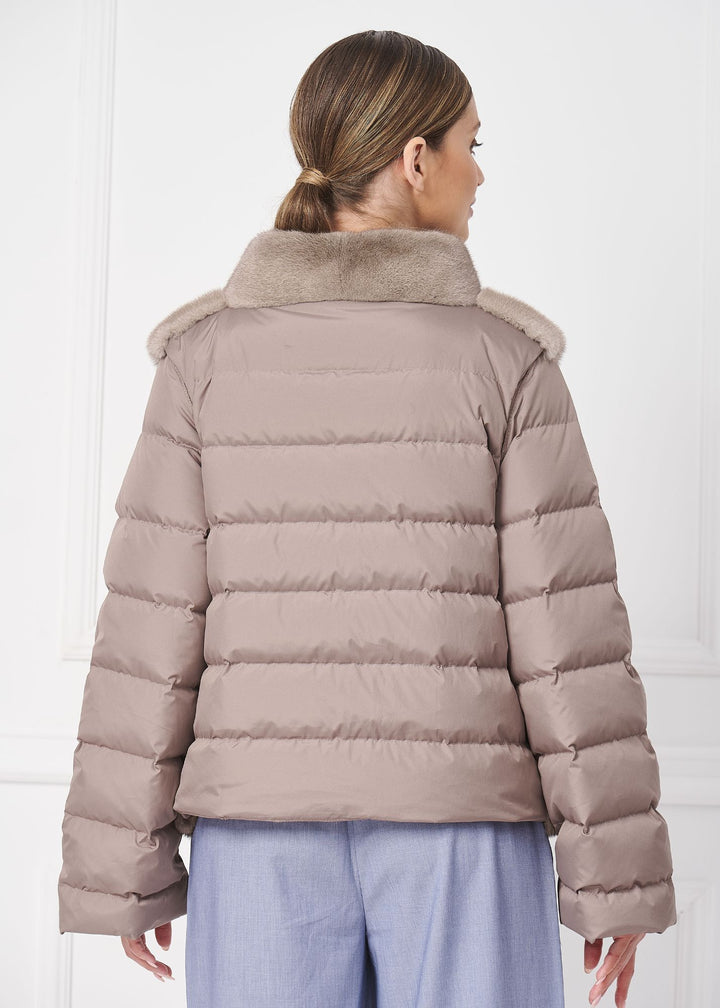 MANTEAU EN DUVET DE VISON