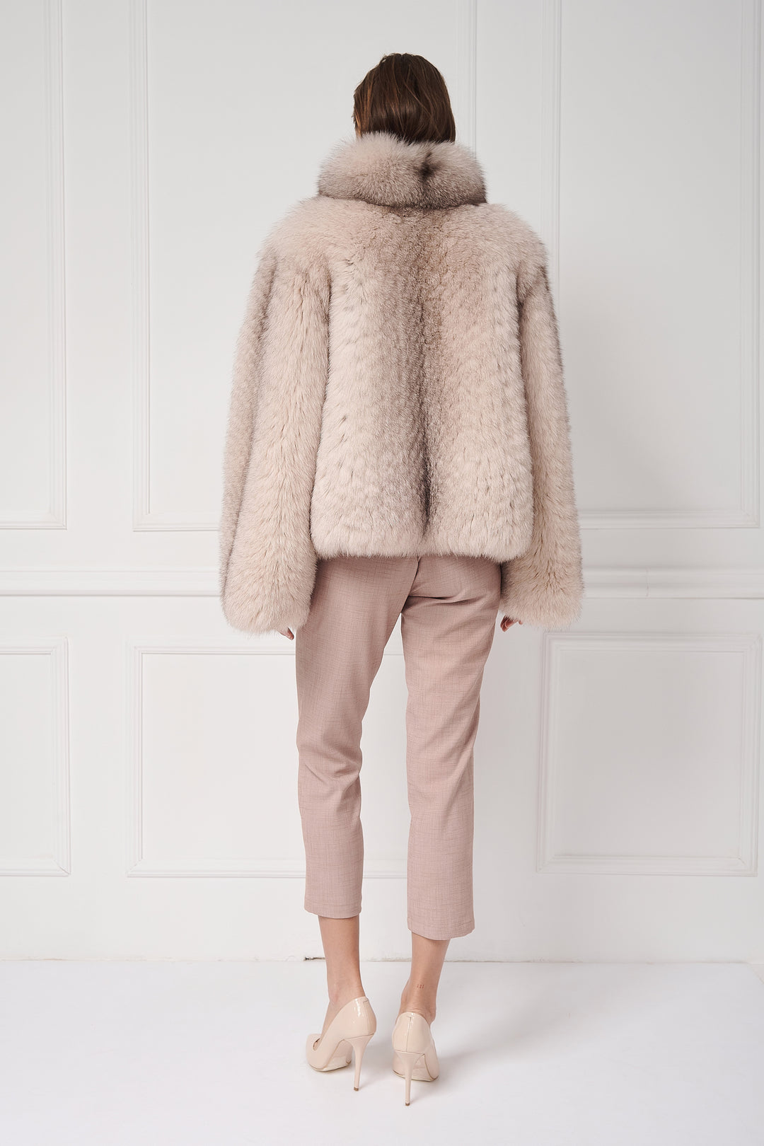 Belted Gold Fox Cape Jacket