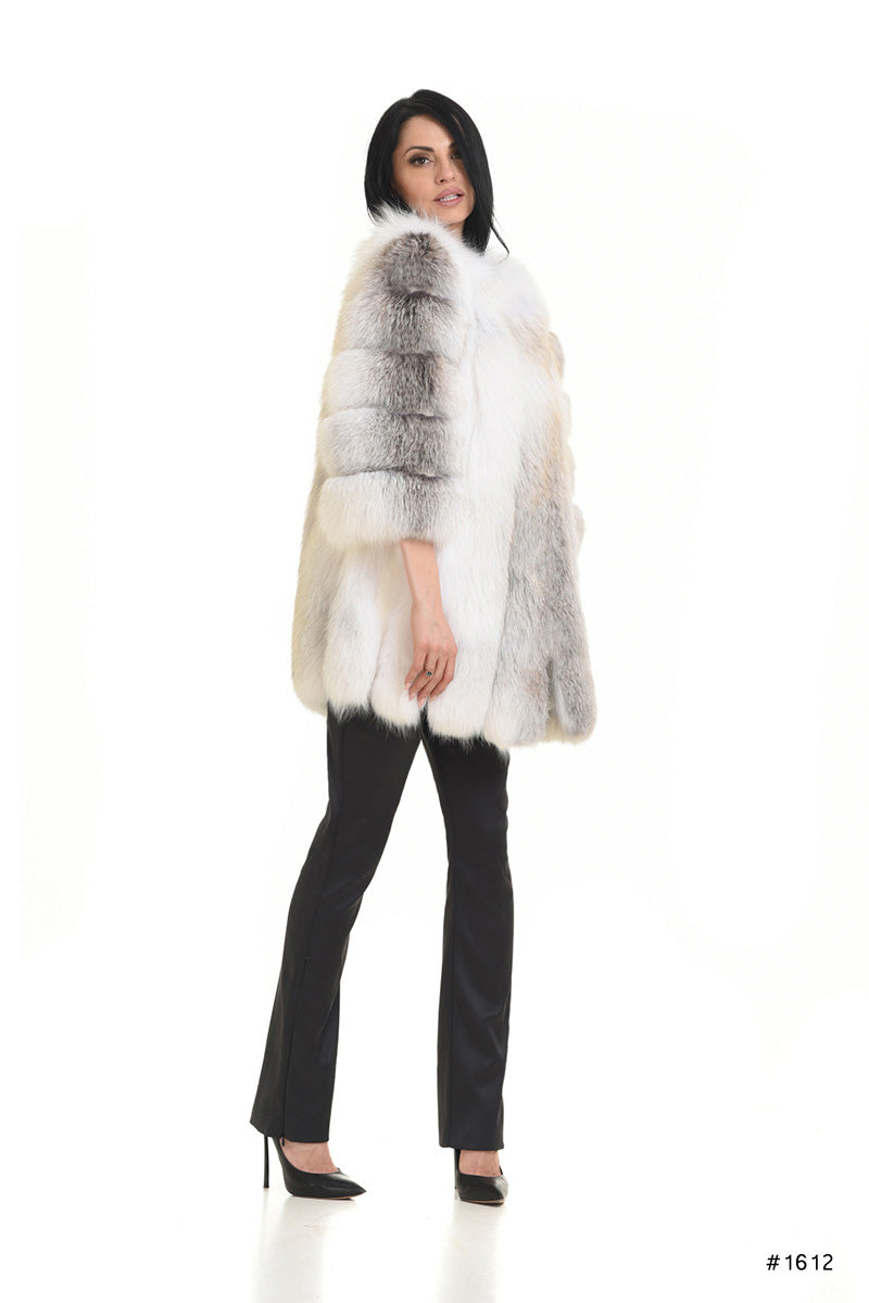 Glamorous fox jacket with 3/4 sleeves
