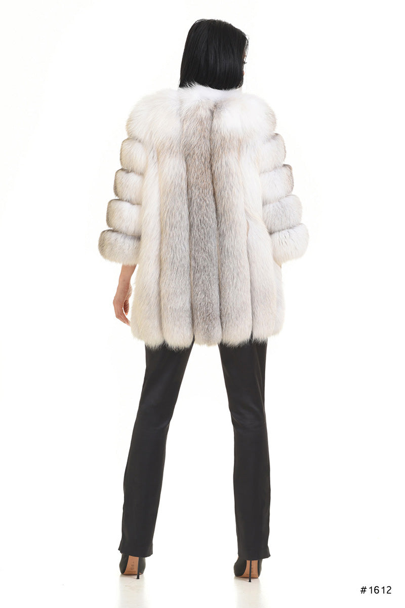 Glamorous fox jacket with 3/4 sleeves