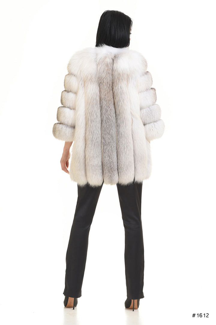Glamorous fox jacket with 3/4 sleeves