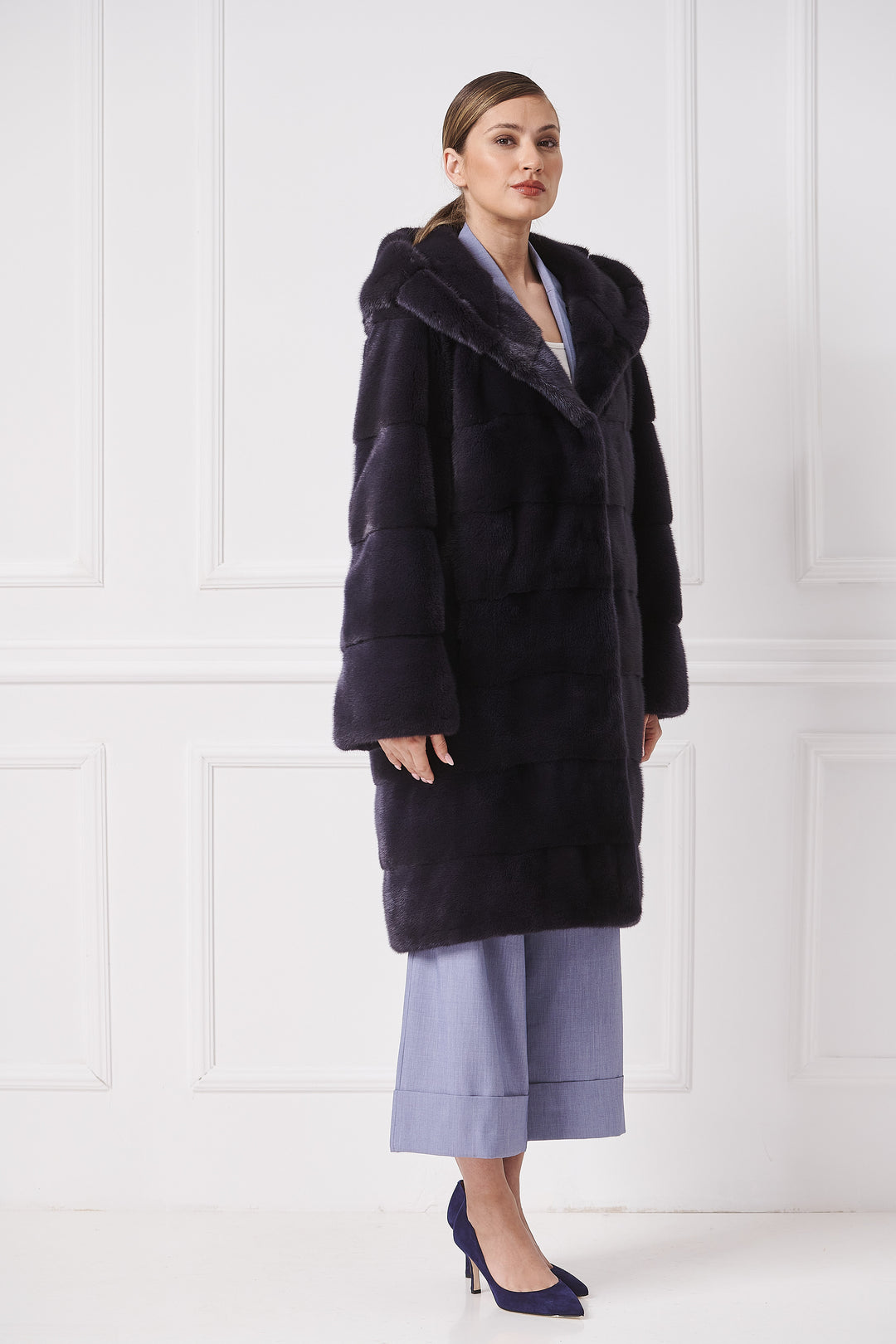 Sportive Chic A-Line Mink Coat