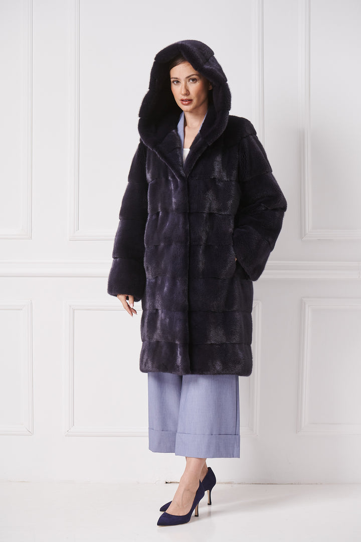 Sportive Chic A-Line Mink Coat