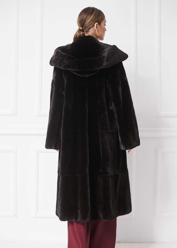 Luxueux manteau long en vison