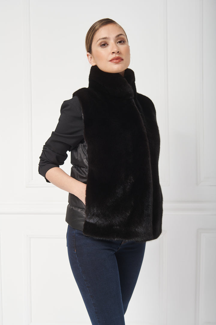 MANTEAU EN DUVET DE VISON