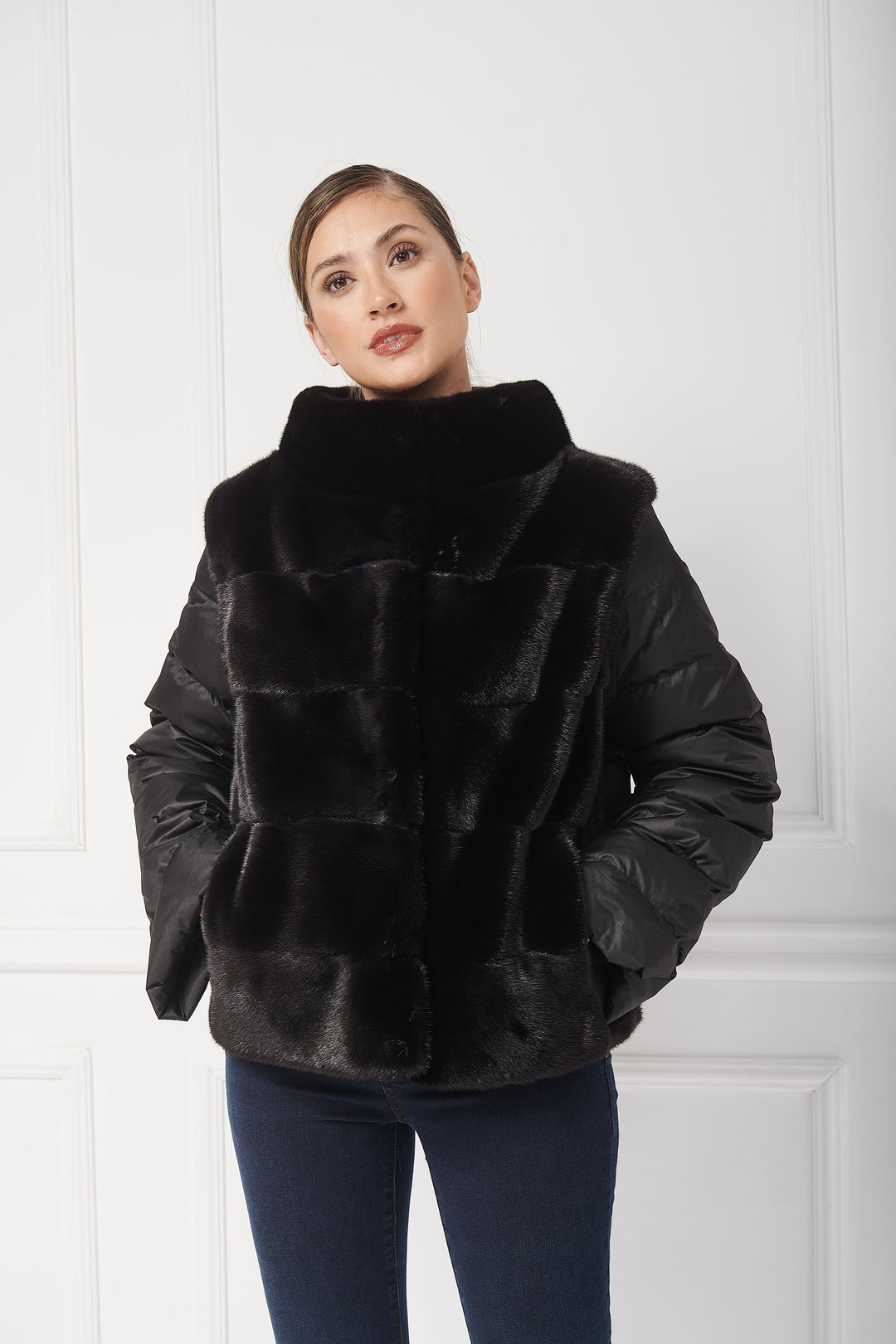 MANTEAU EN DUVET DE VISON