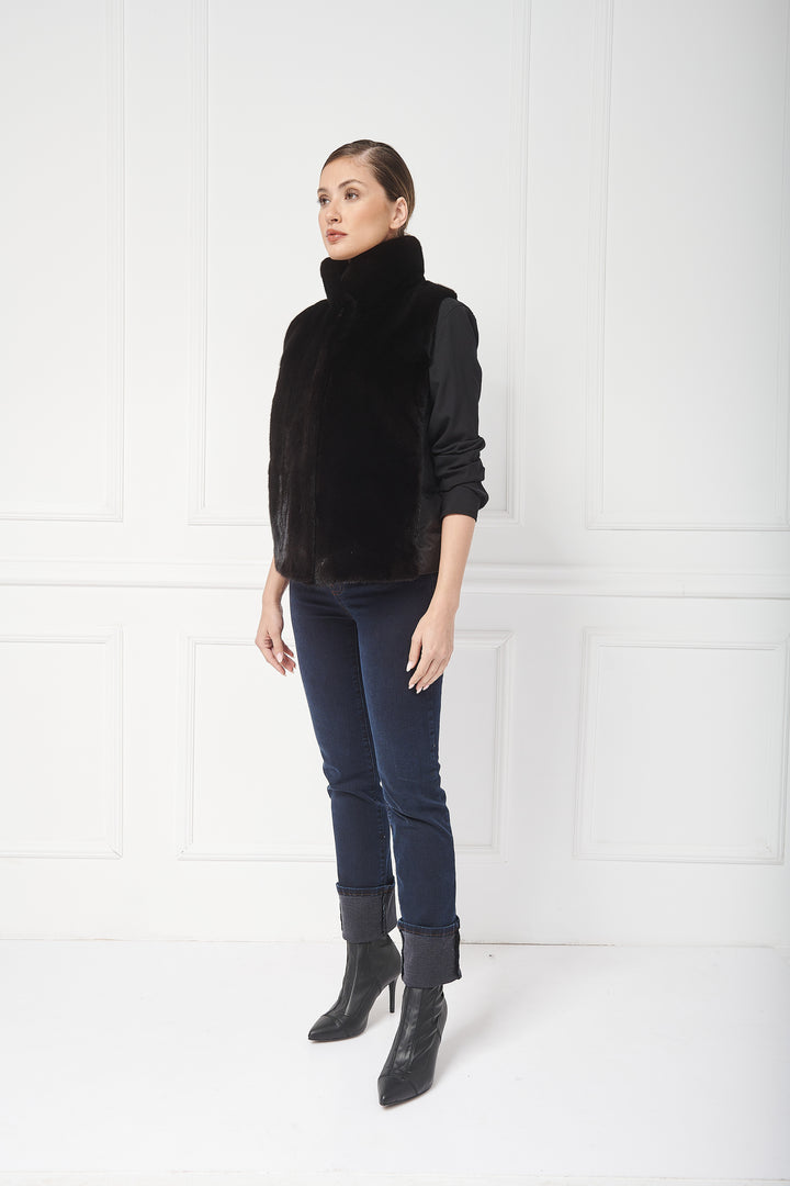 MANTEAU EN DUVET DE VISON