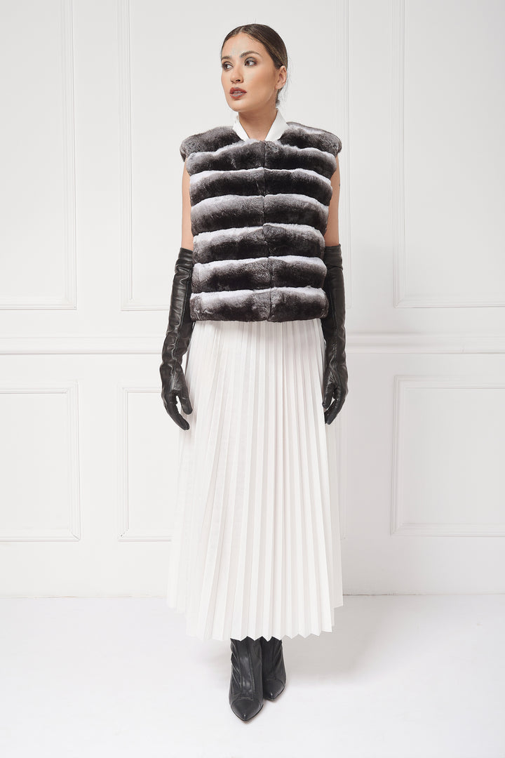 Chic Everyday Chinchilla Fur Vest