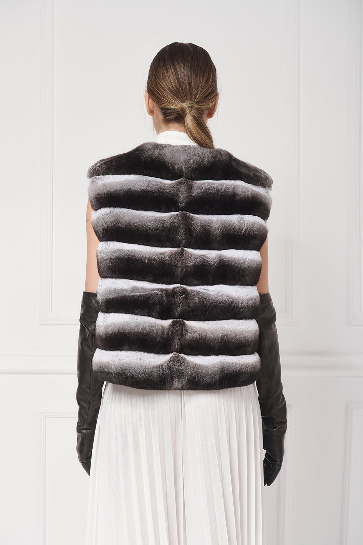 Chic Everyday Chinchilla Fur Vest