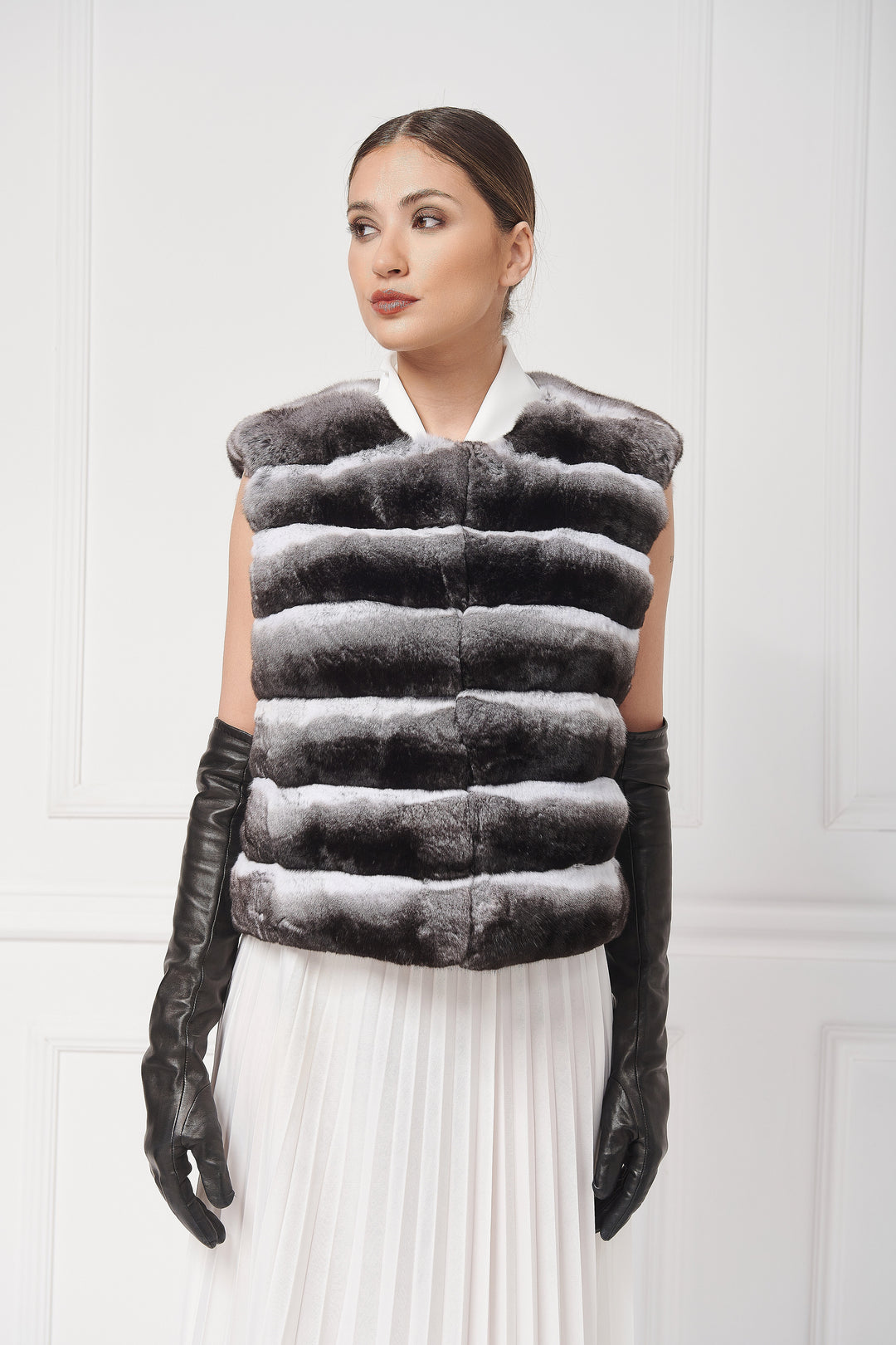 Chic Everyday Chinchilla Fur Vest