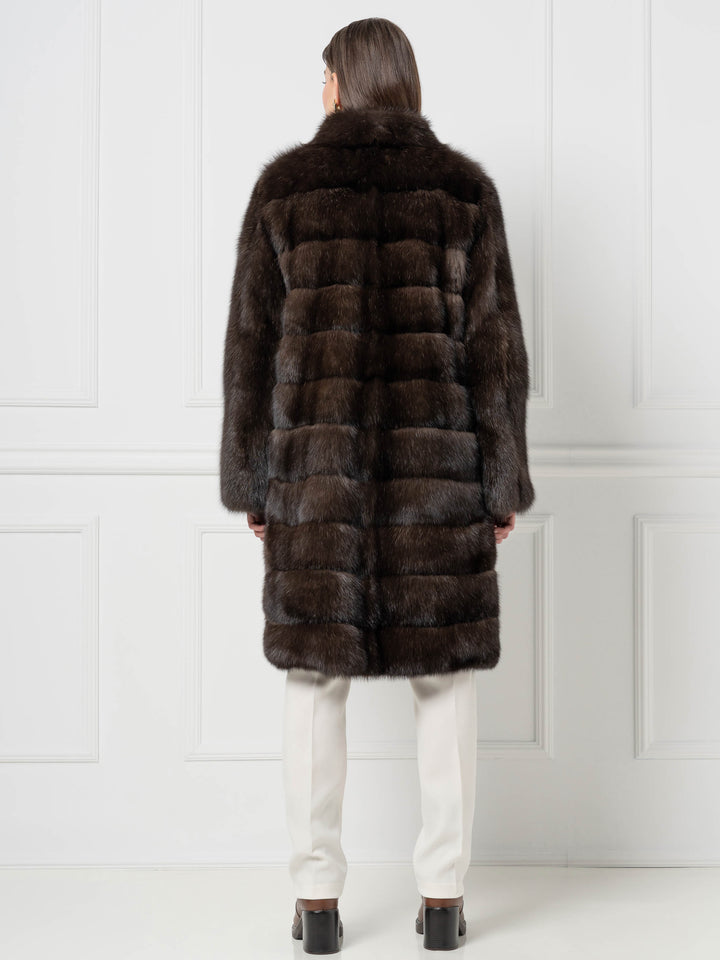 Sable Coat with Vertical Sleeves