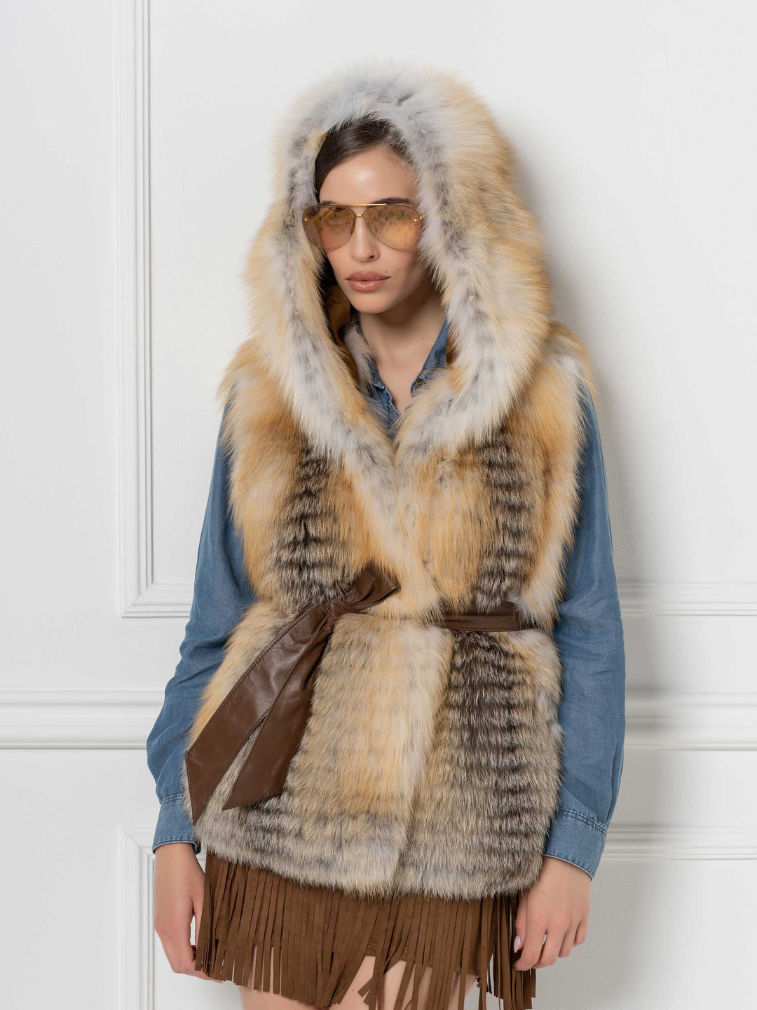 Golden Island Fox Hooded Vest