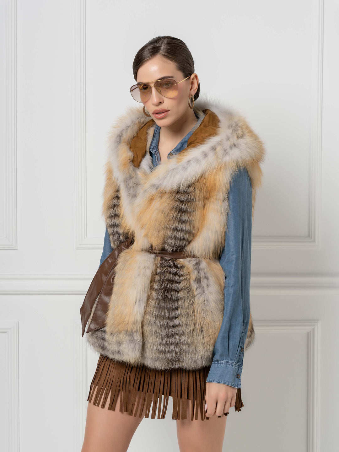 Golden Island Fox Hooded Vest