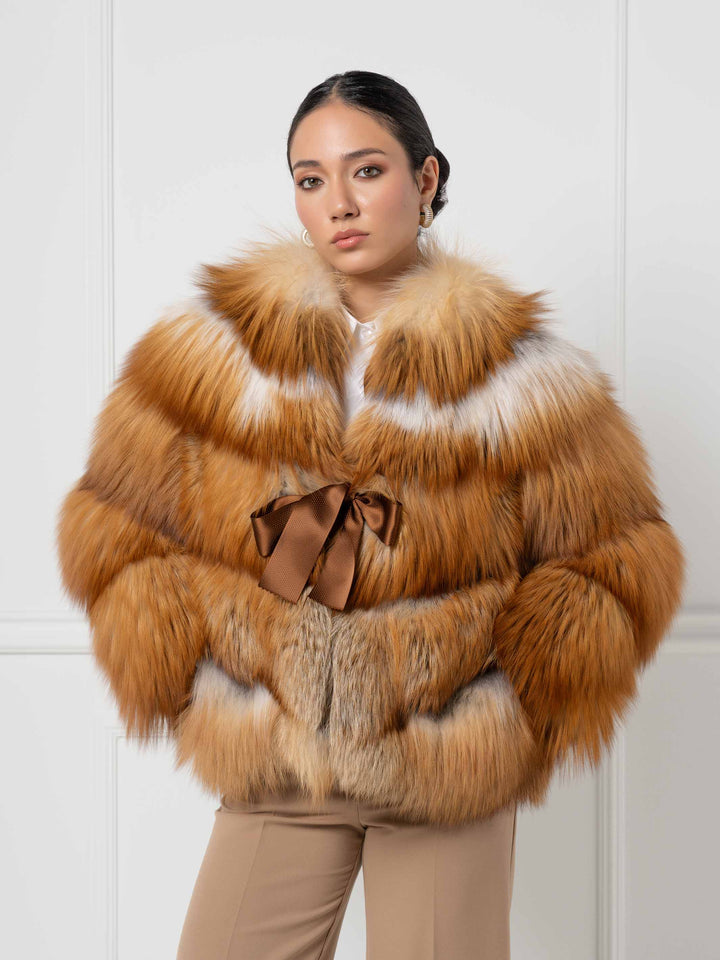 Chevron Gold Fox Jacket