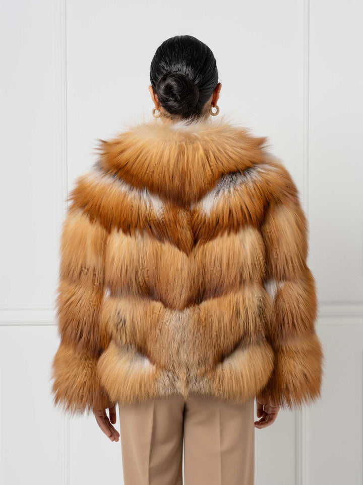 Chevron Gold Fox Jacket
