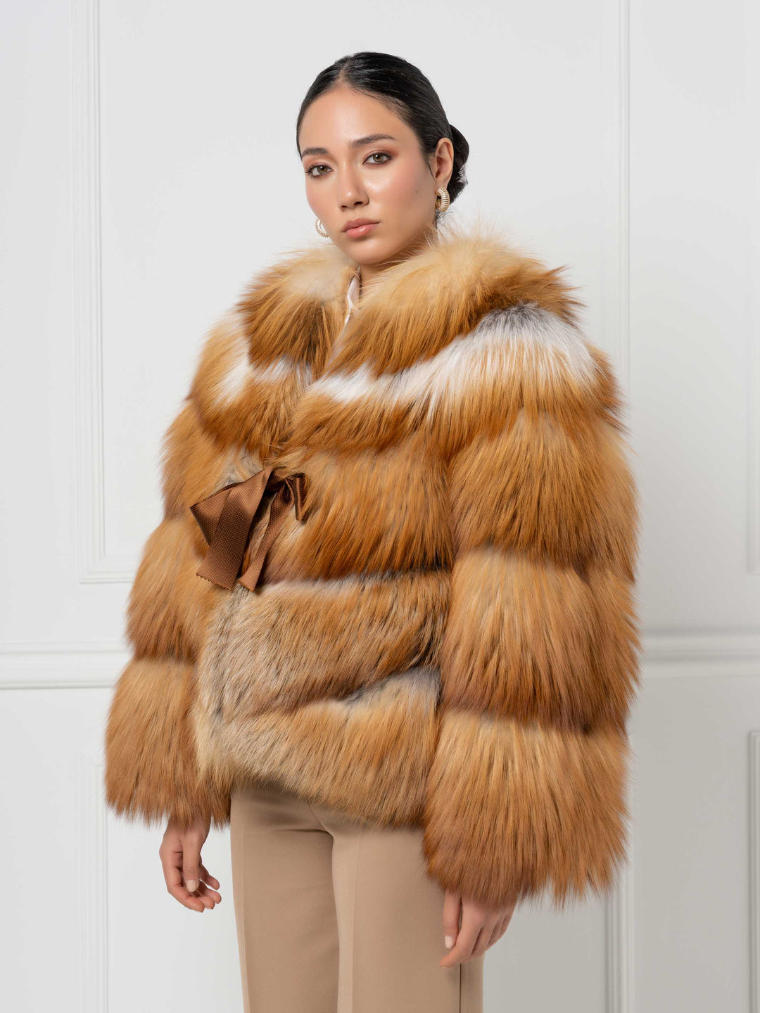 Chevron Gold Fox Jacket