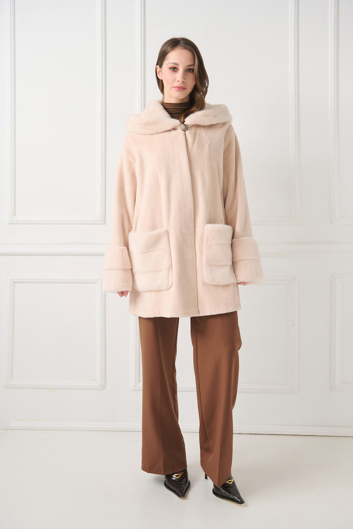 Manteau en vison rasé