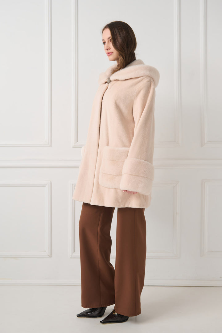 Manteau en vison rasé