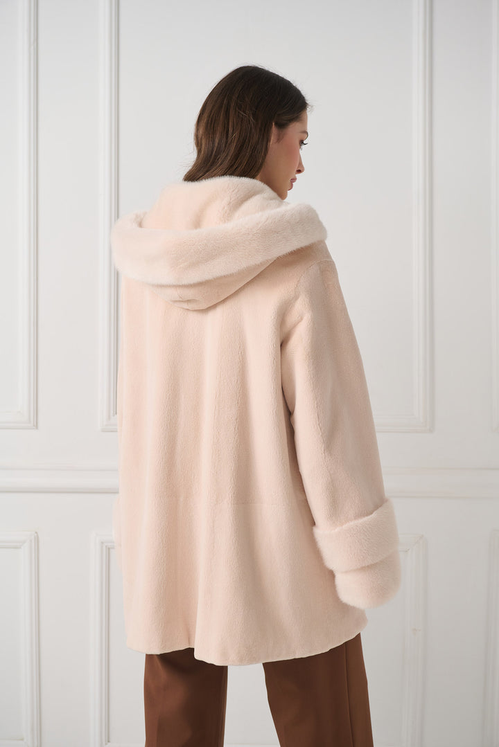 Manteau en vison rasé