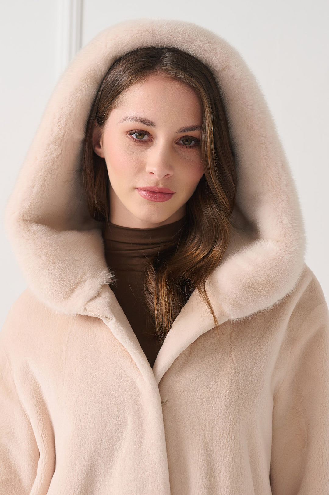 Manteau en vison rasé