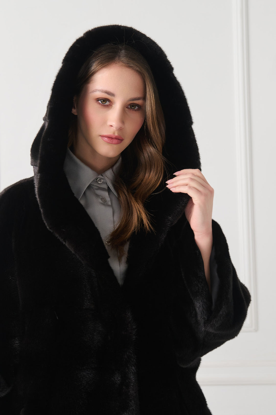 Mink Fur Jacket with Hood