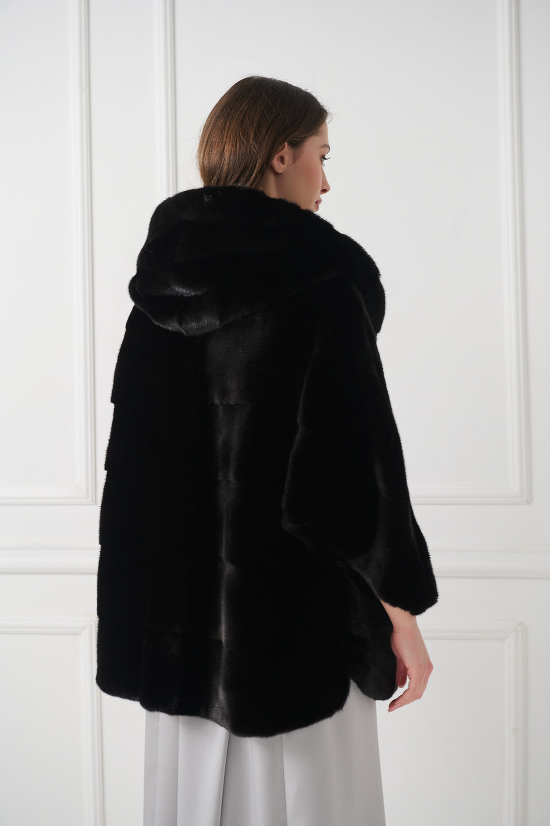 Mink Fur Jacket with Hood