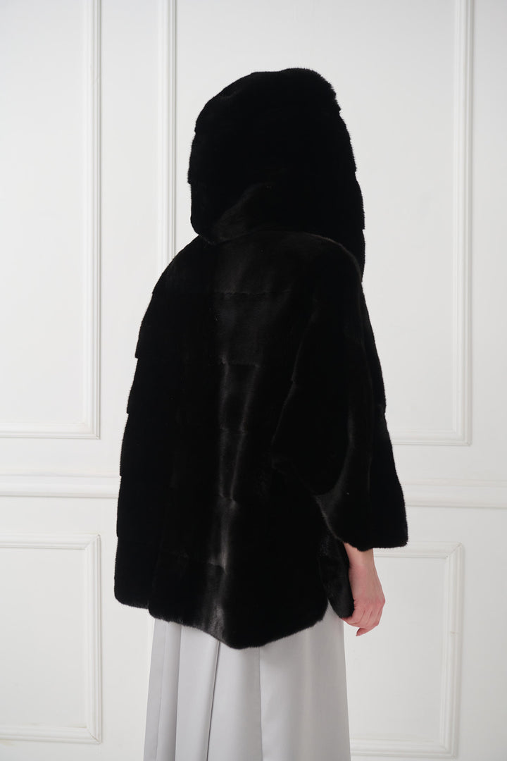 Mink Fur Jacket with Hood
