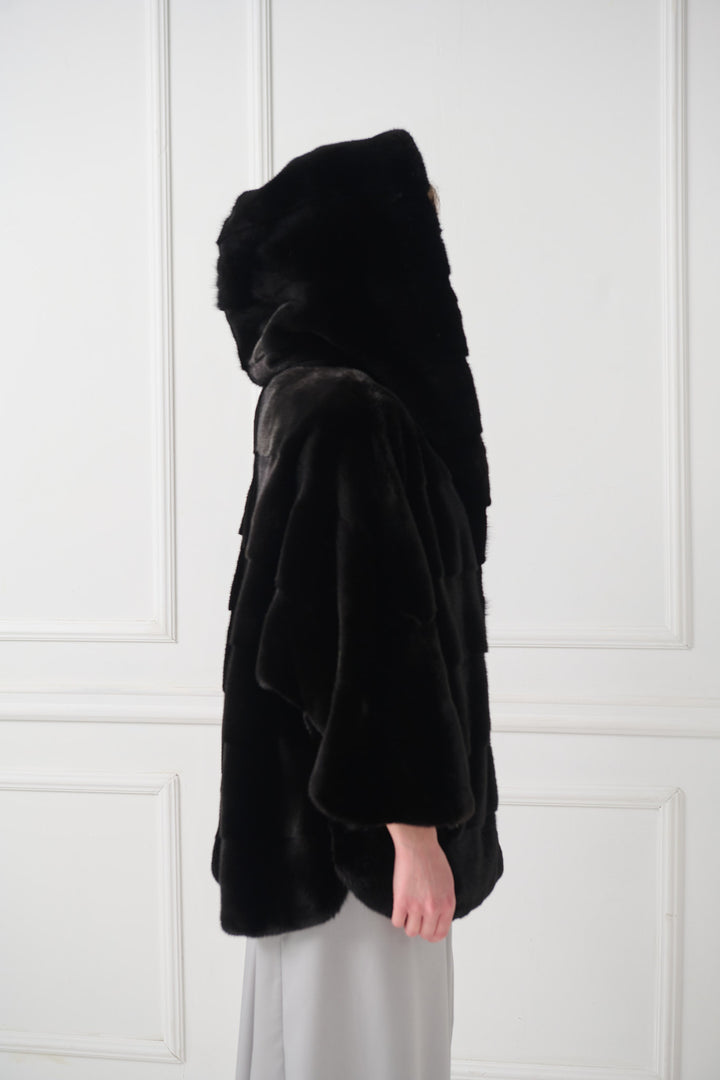 Mink Fur Jacket with Hood