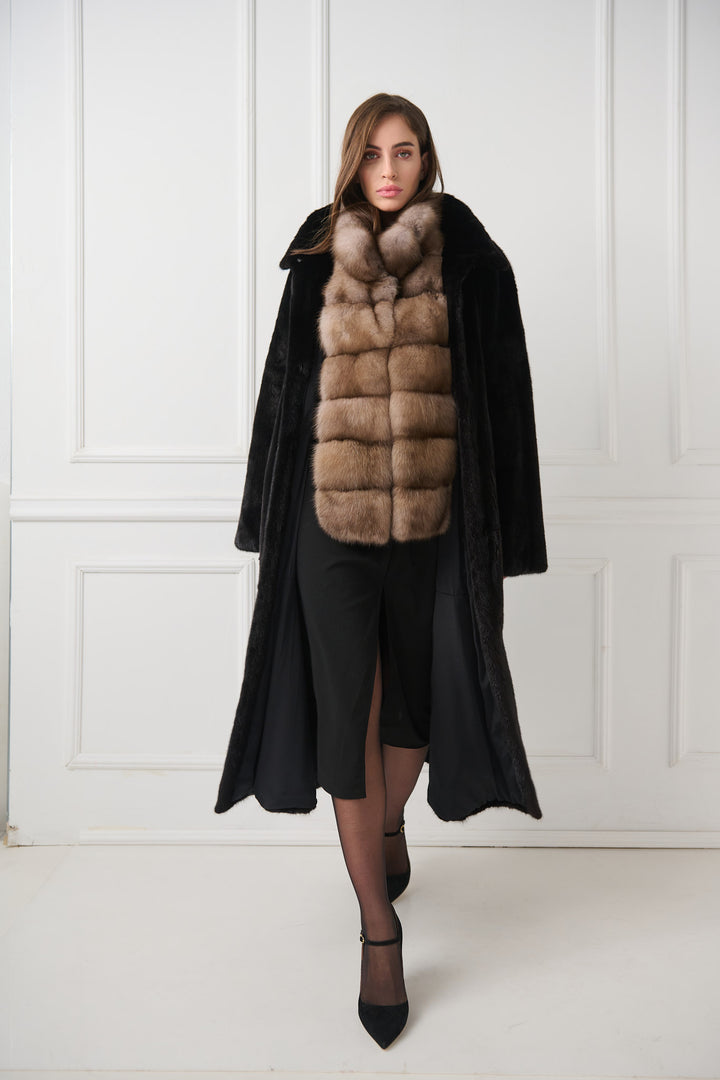 Sable Fur Shawl with Collar