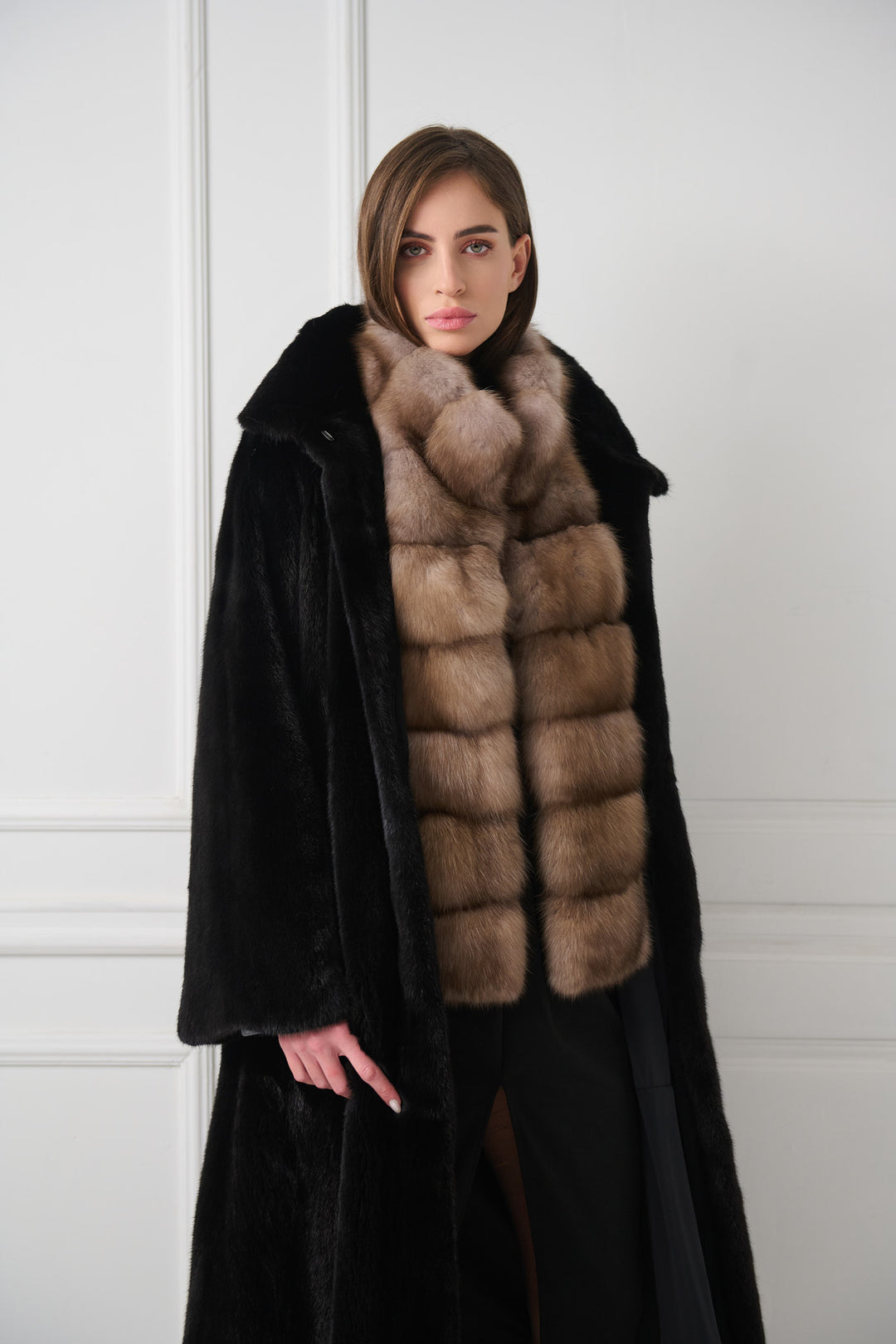 Sable Fur Shawl with Collar