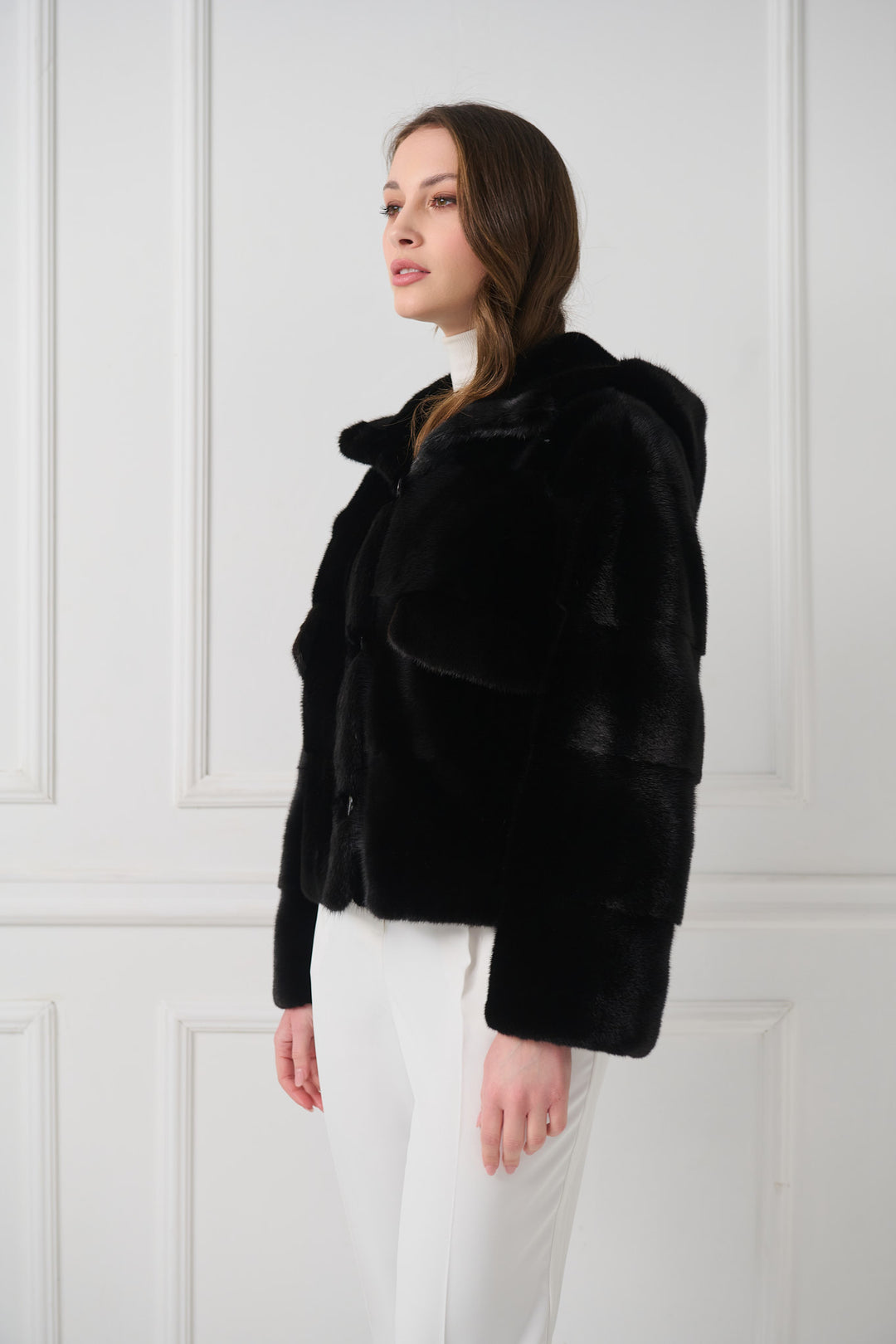 Mink Fur Jacket with Hood