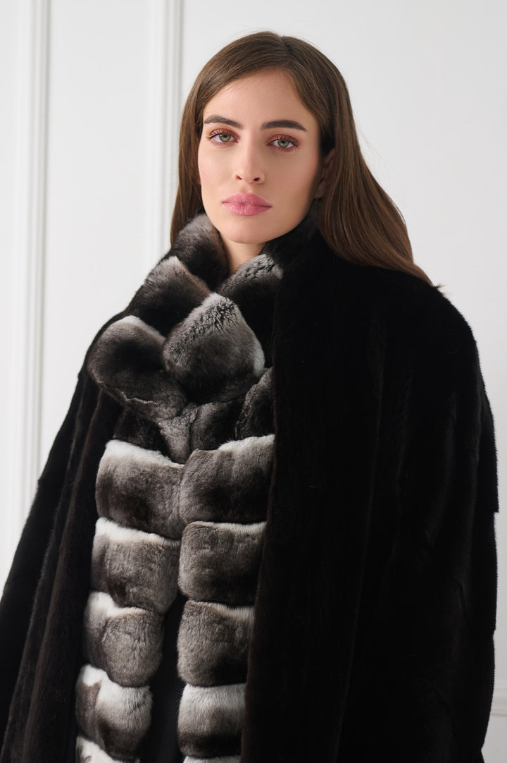 Chinchilla Shawl with Collar
