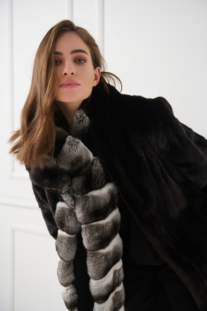 Chinchilla Shawl with Collar