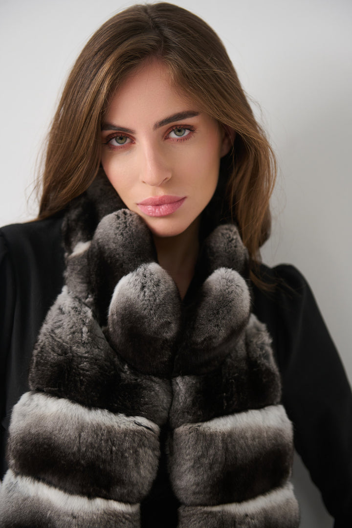 Chinchilla Shawl with Collar