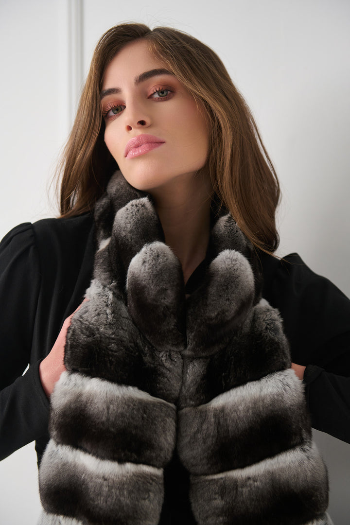 Chinchilla Shawl with Collar