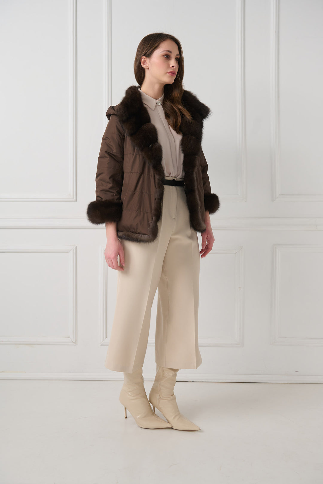 Reversible Sable Jacket with Hood