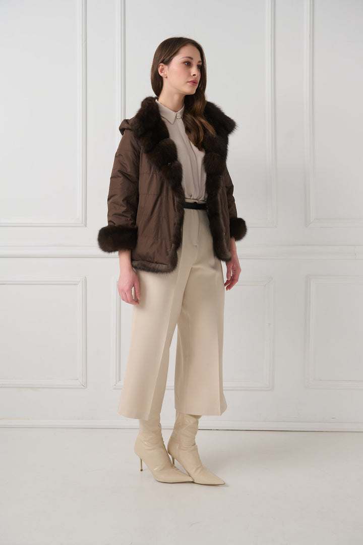 Reversible Sable Jacket with Hood