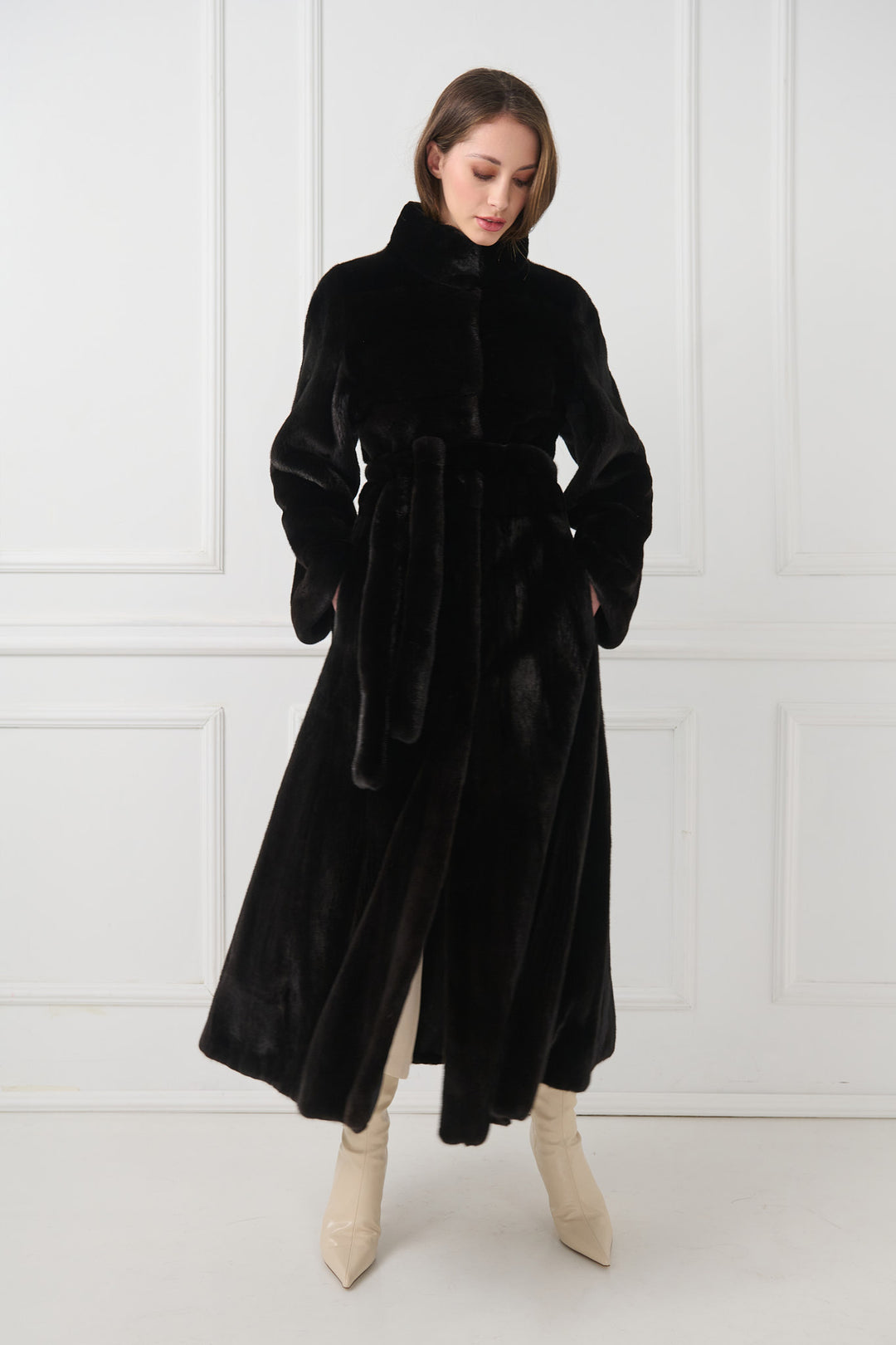 Long Mink Fur Coat
