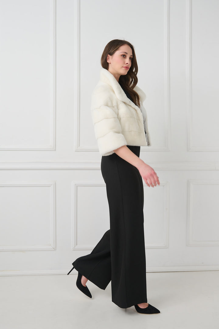 Reversible Cropped Mink Fur Jacket