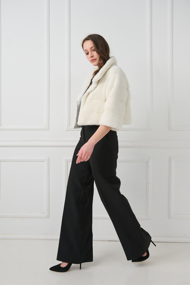 Reversible Cropped Mink Fur Jacket