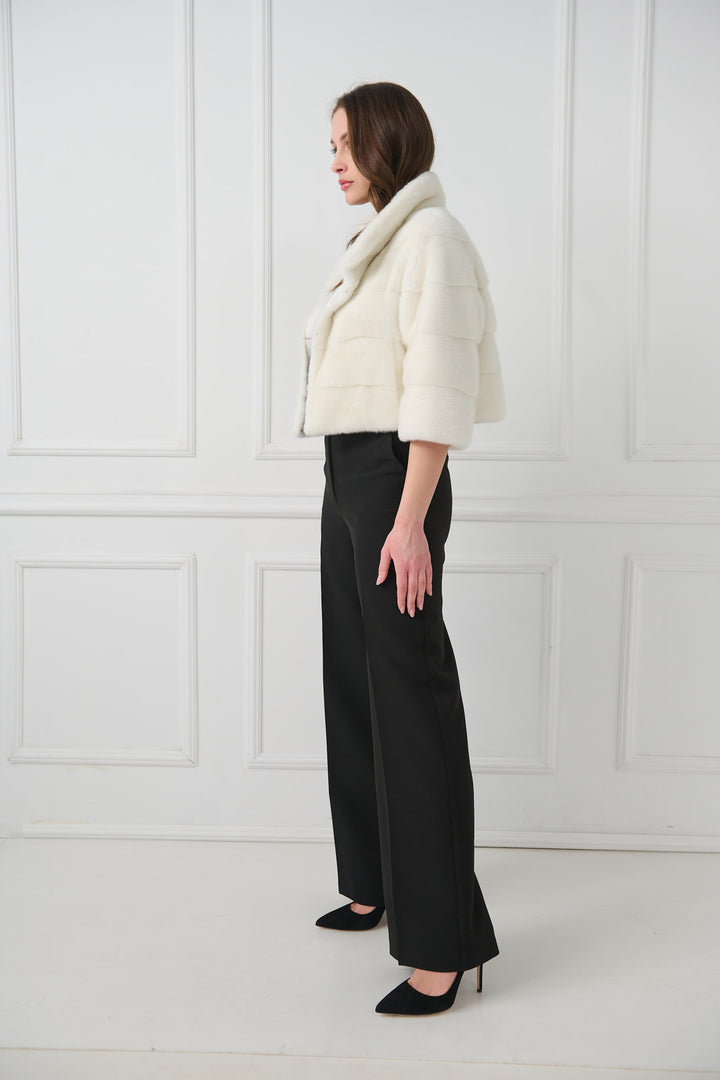 Reversible Cropped Mink Fur Jacket