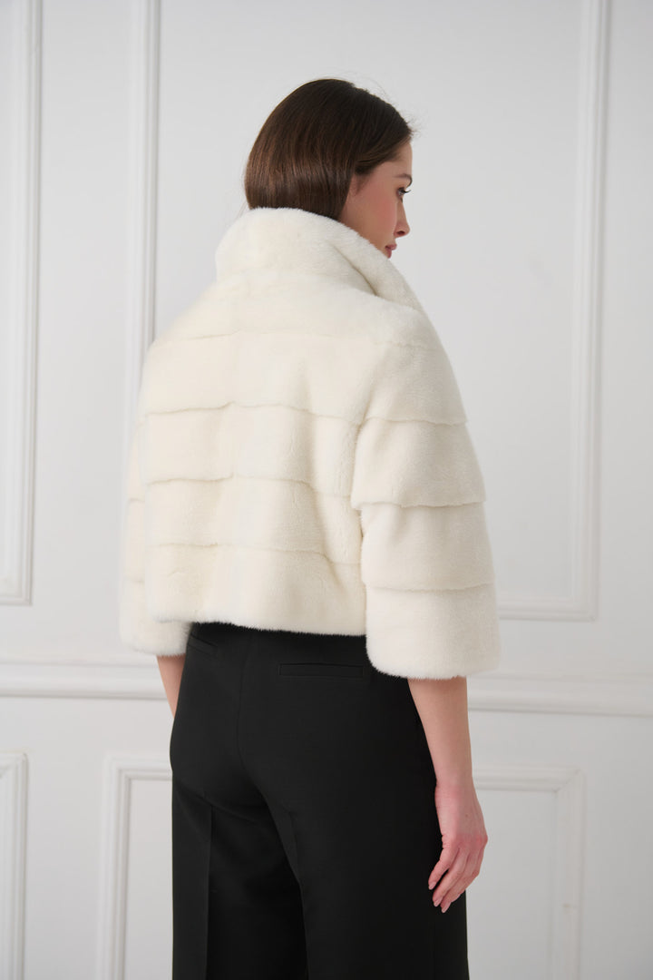 Reversible Cropped Mink Fur Jacket